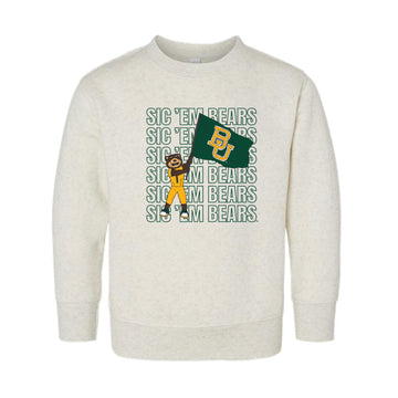 The Touchdown Bruiser | Toddler Natural Heather Sweatshirt