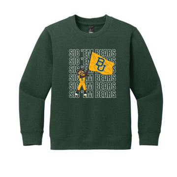 The Touchdown Bruiser | Youth Forest Crewneck Sweatshirt