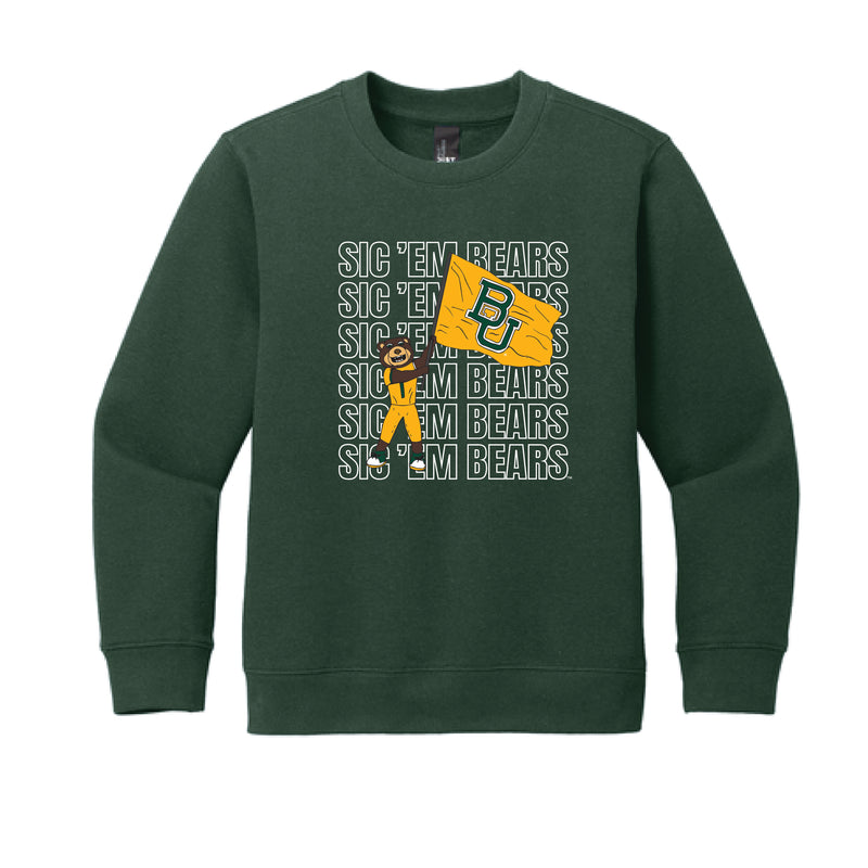 The Touchdown Bruiser | Youth Forest Crewneck Sweatshirt
