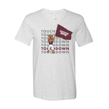 The Touchdown Bully | Ash V-Neck Tee