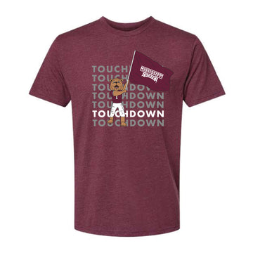 The Touchdown Bully | Heather Maroon Tee