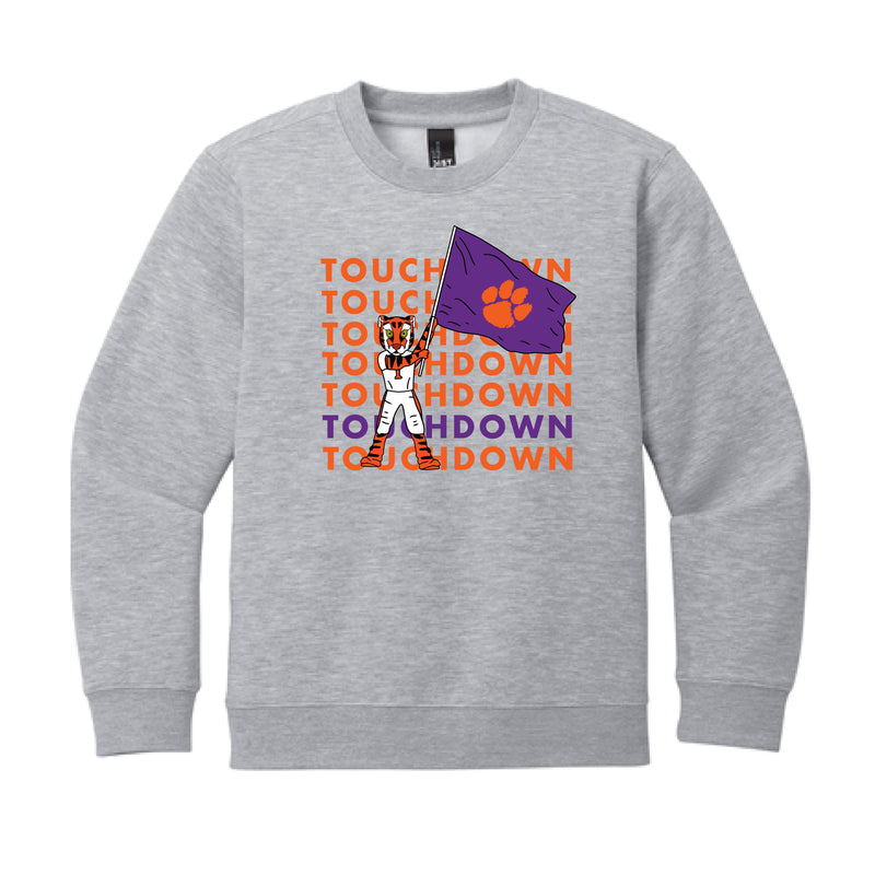 The Touchdown Clemson | Youth Light Heather Grey Sweatshirt