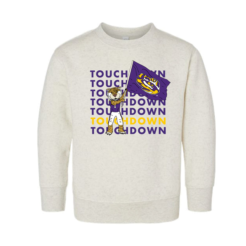 The Touchdown Mike | Toddler Natural Heather Sweatshirt