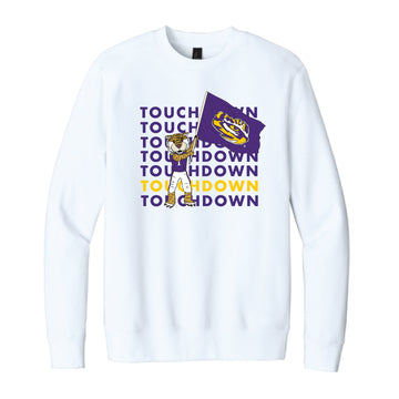 The Touchdown Mike | White Sweatshirt