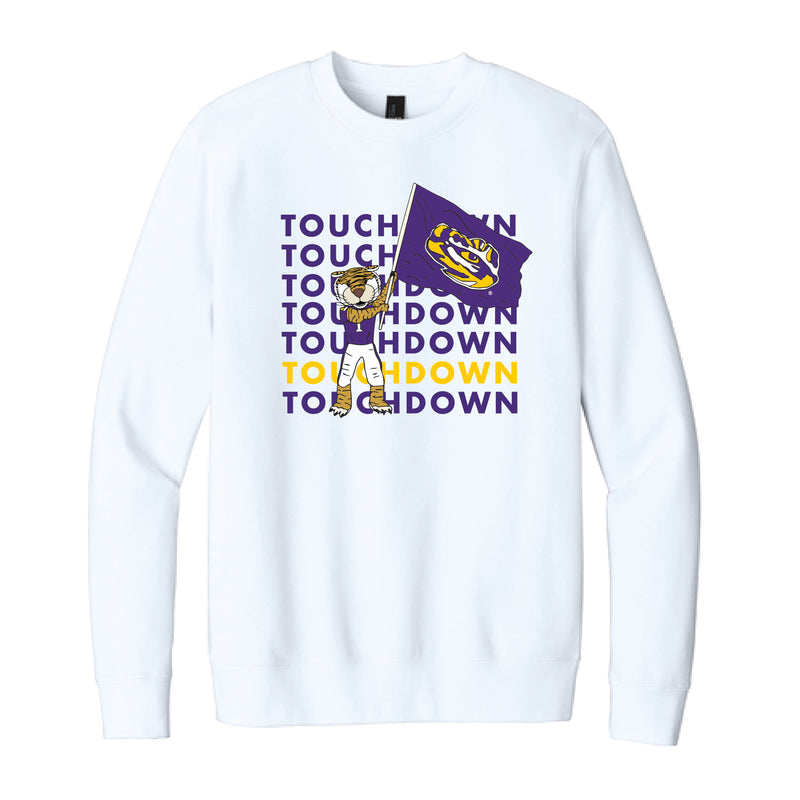 The Touchdown Mike | White Sweatshirt