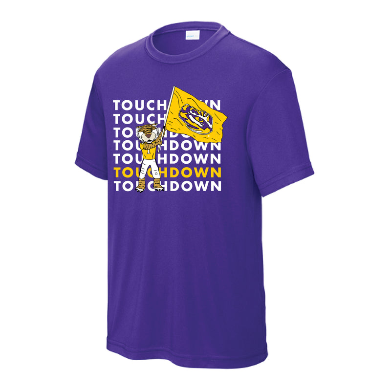 The Touchdown Mike | Youth Purple Performance Tee