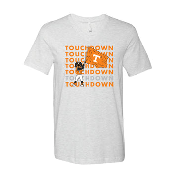 The Touchdown Smokey | Ash V-Neck Tee