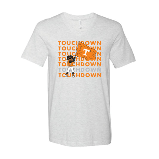 The Touchdown Smokey | Ash V-Neck Tee