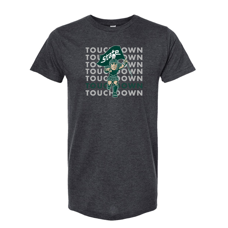 The Touchdown Sparty | Heather Graphite Tee