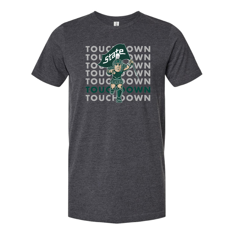 The Touchdown Sparty | Heather Dark Grey Tee