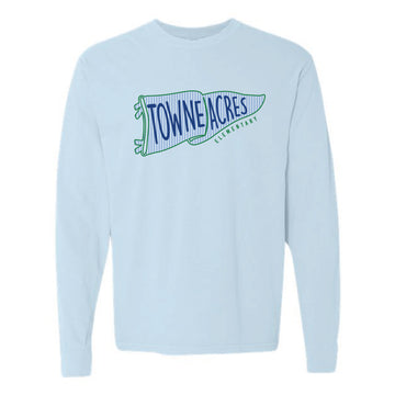 The Towne Acres Flag | Adult Chambray Long Sleeve Tee