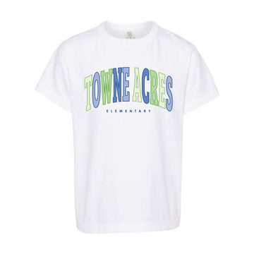 The Towne Acres Multi Arch | Youth White Tee