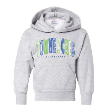The Towne Acres Multi Arch | Youth Ash Hoodie
