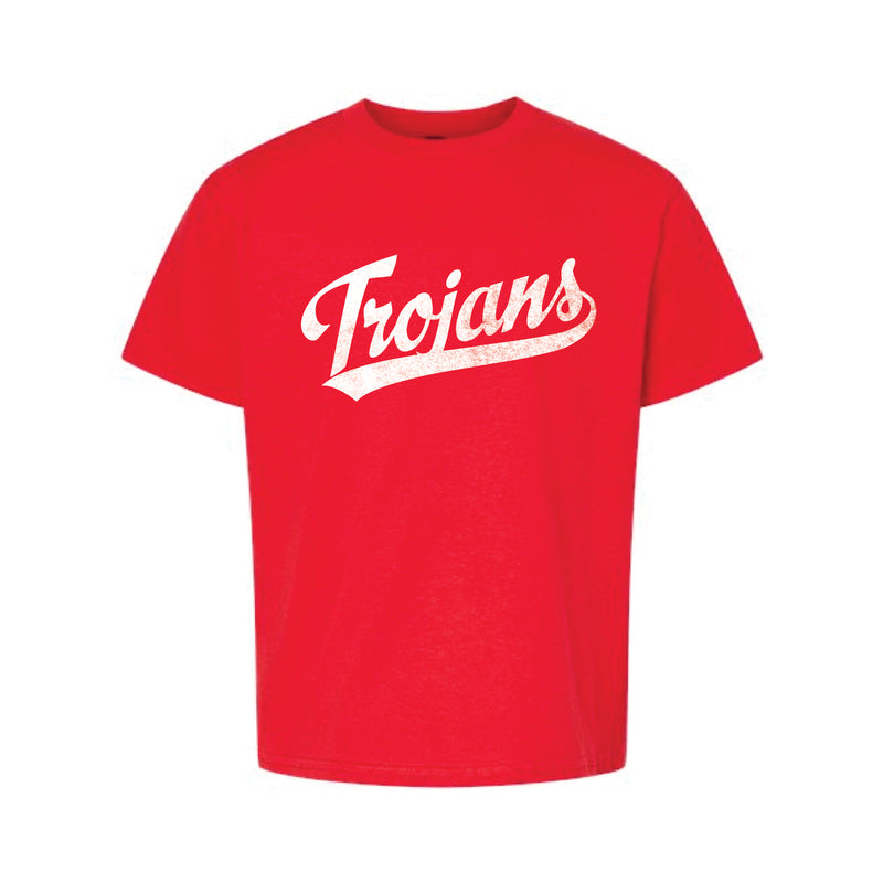 The Trojans Swoosh | Red Youth Tee
