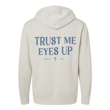 The Trust Me Eyes Up Wavy | Pigment Ivory Hooded Sweatshirt