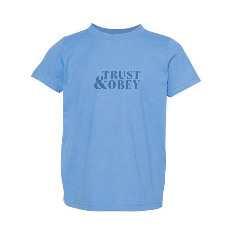 The Trust & Obey | Carolina Blue Toddler Tee