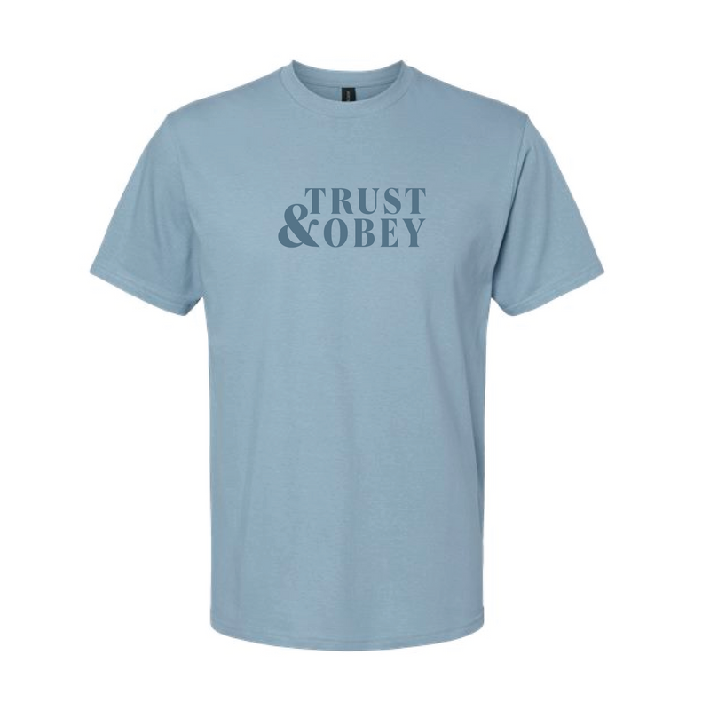 The Trust & Obey | Stone Blue Tee