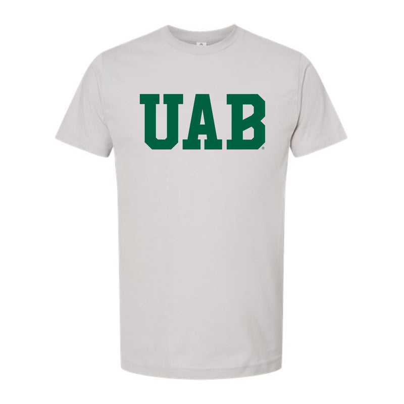 The UAB Block | Light Silver Tee