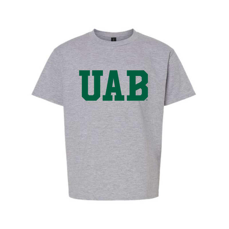 The UAB Block | Youth Sport Grey Tee