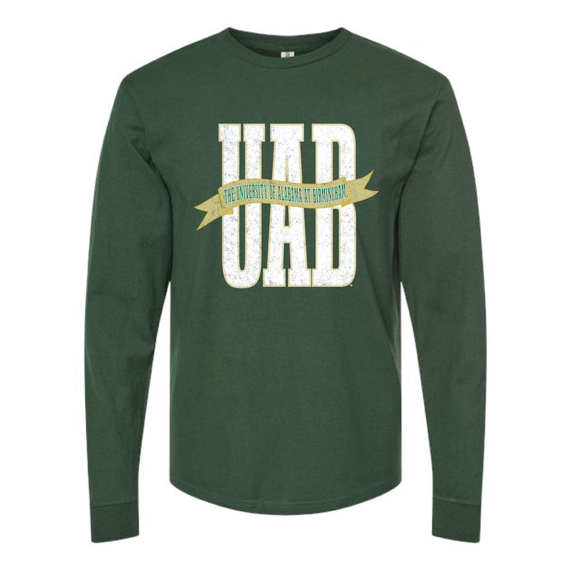 The UAB Banner | Hunter Green Long Sleeve