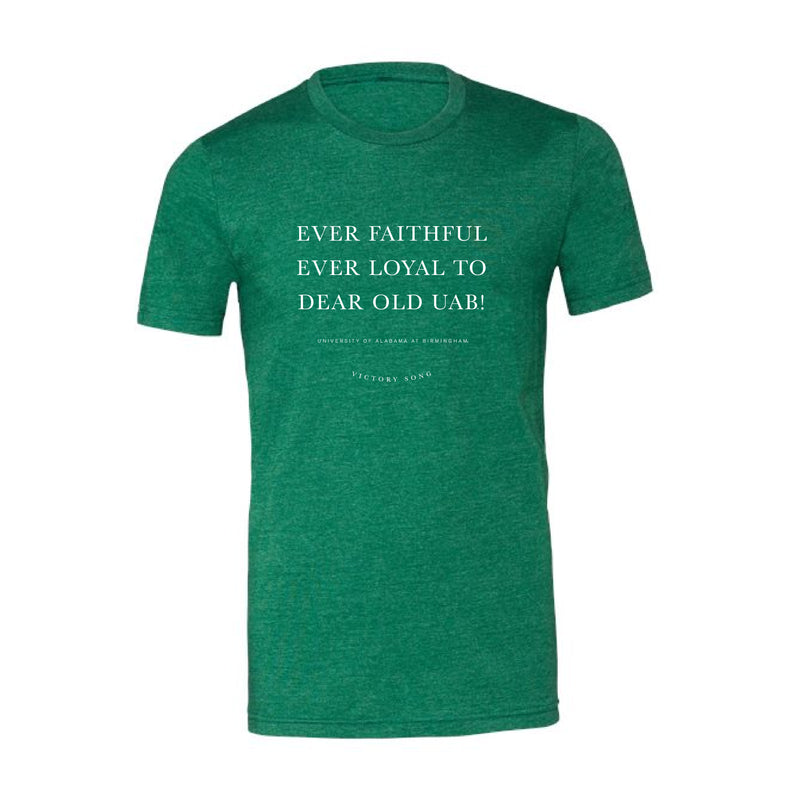 The UAB Victory Song | Heather Grass Green Tee