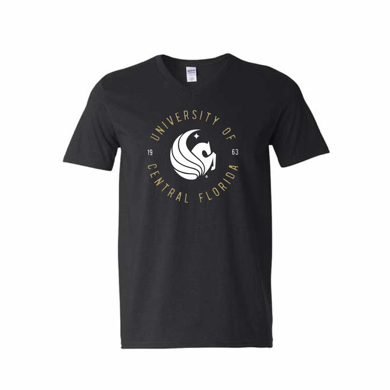 The UCF 1963 Circle | Black V-Neck Tee