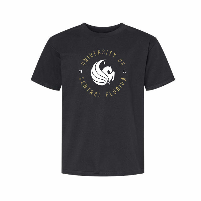 The UCF 1963 Circle | Youth Pitch Black Tee