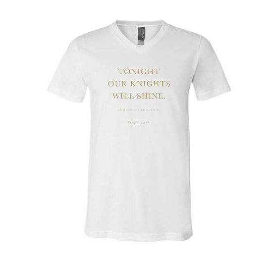 The UCF Fight Song | White V-Neck Tee