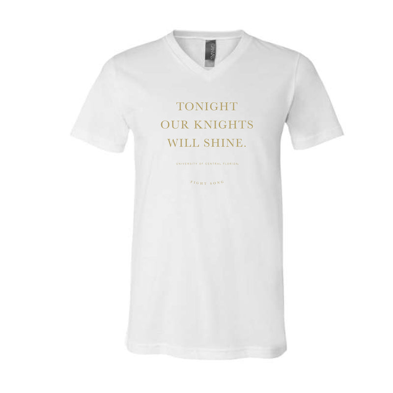 The UCF Fight Song | White V-Neck Tee