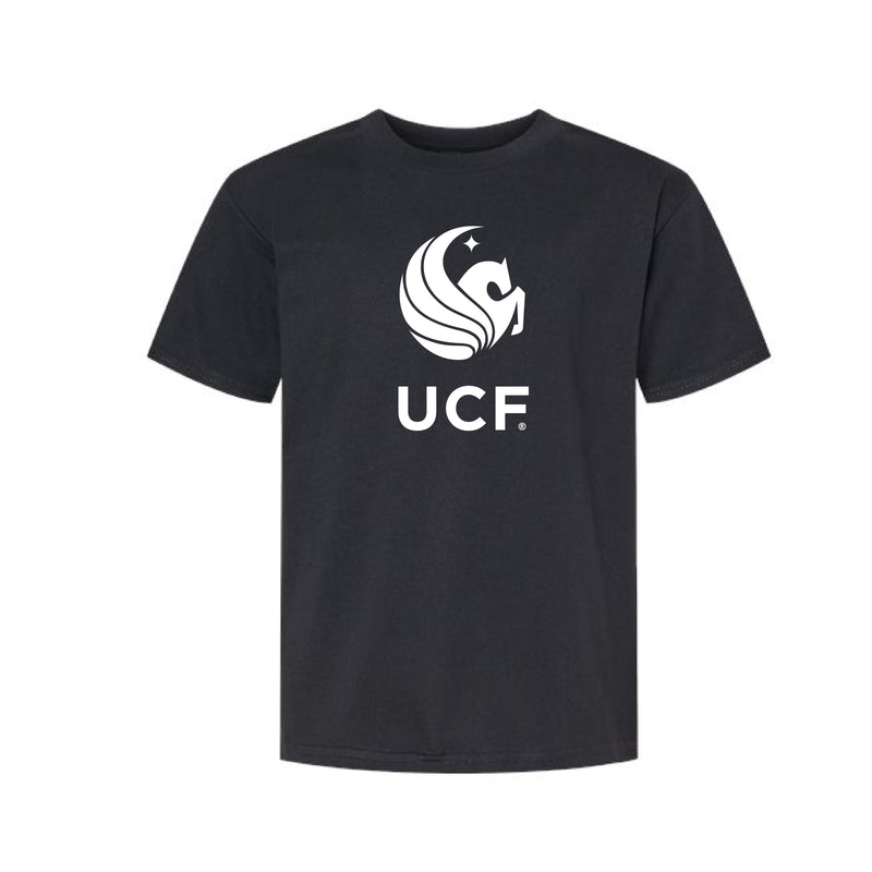 The UCF Institutional Logo | Youth Pitch Black Tee