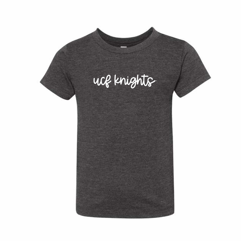 The UCF Knights Cursive | Toddler Dark Grey Heather Tee