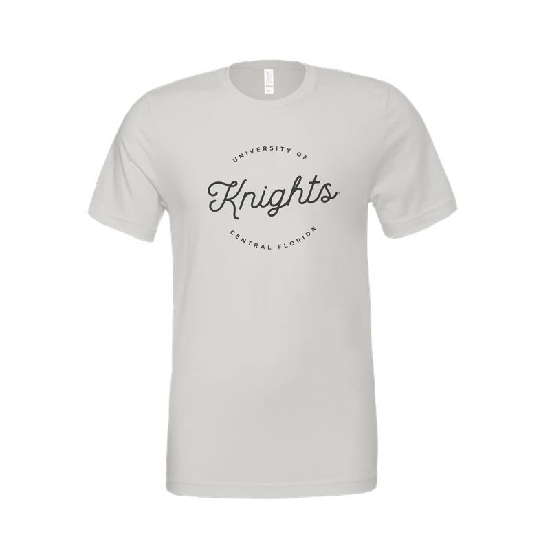 The UCF Knights Script Circle | Silver Tee