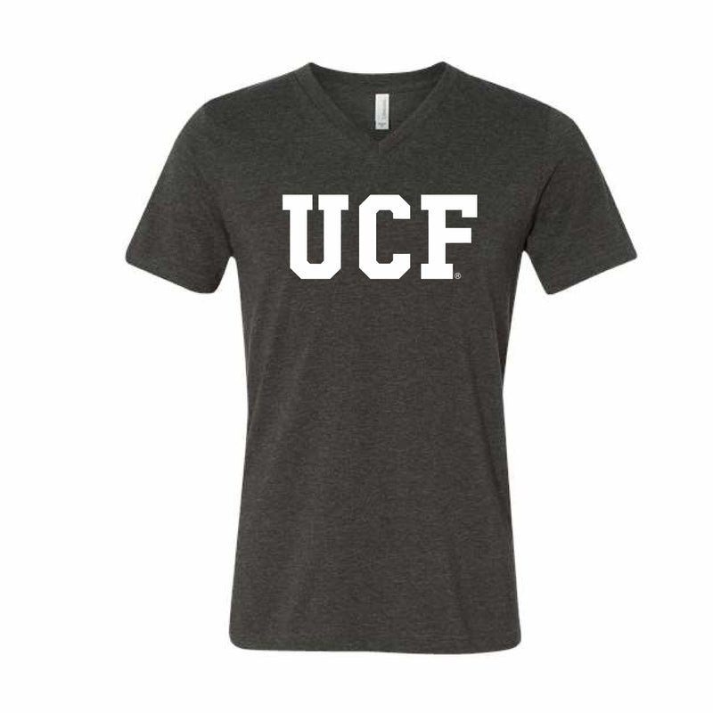 The UCF | Dark Grey Heather V-Neck Tee