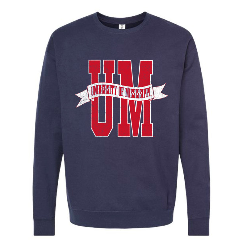 The UM Banner | Navy Sweatshirt