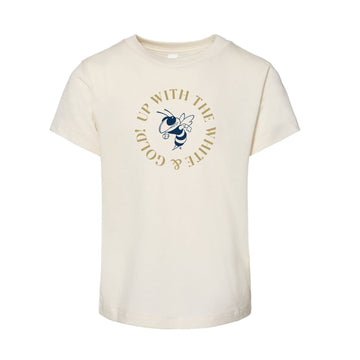 The Up With The White & Gold | Toddler Natural Tee