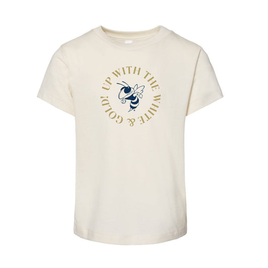 The Up With The White & Gold | Toddler Natural Tee