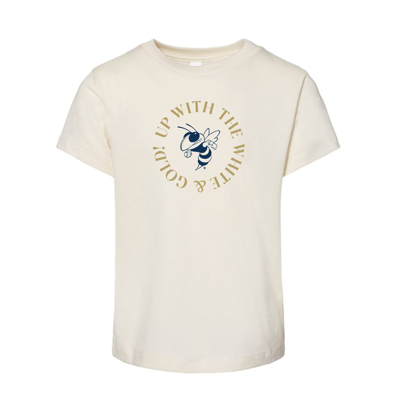 The Up With The White & Gold | Toddler Natural Tee