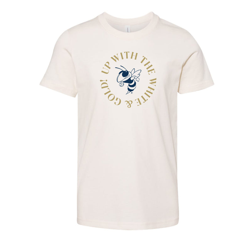 The Up With the White & Gold | Youth Natural Tee