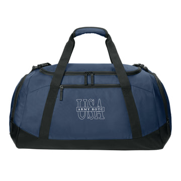 The USA Army ROTC | Embroidered True Navy Large Rec Duffel