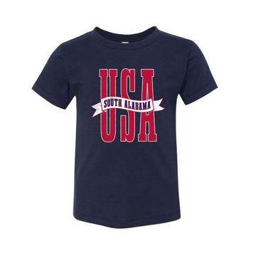 The USA Banner | Toddler Navy Tee