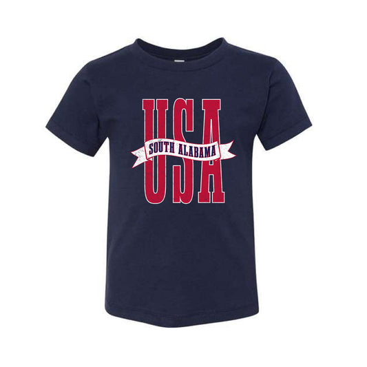 The USA Banner | Toddler Navy Tee