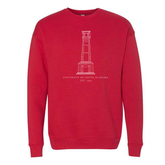 The USA Clock Tower | Adult Red Sweatshirt