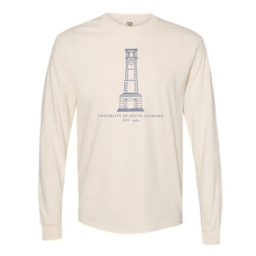 The USA Clock Tower | Adult Ivory Long Sleeve Tee
