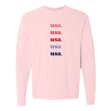 The USA Repeat |  Adult Blossom Long Sleeve Tee