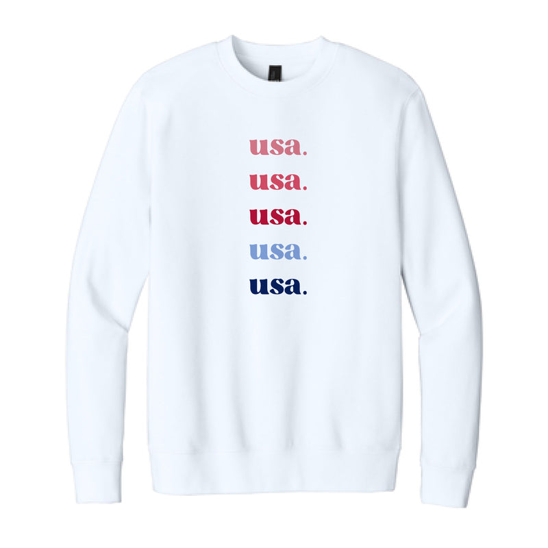 The USA Repeat | Adult White Sweatshirt