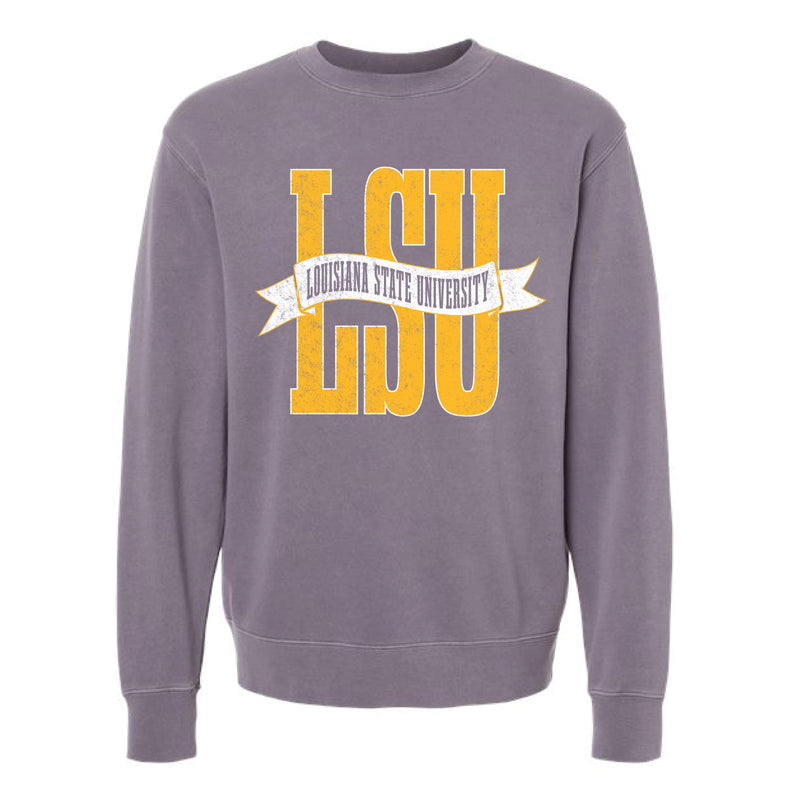 The LSU Banner | Pigment Plum Sweatshirt