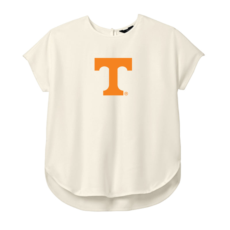 The UT Logo | Ivory Chiffon Crepe Crew