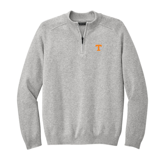 The UT Logo | Embroidered Gusty Grey 1/4 Zip