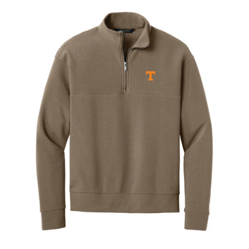 The UT Logo | Embroidered Warm Taupe 1/4 Zip