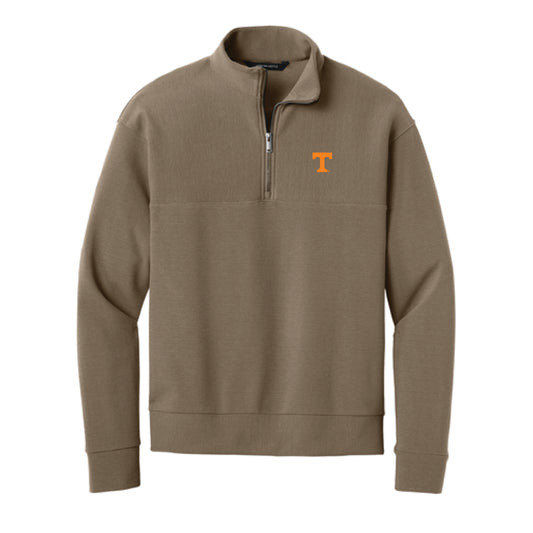 The UT Logo | Embroidered Warm Taupe 1/4 Zip